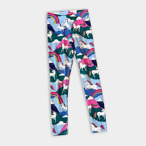 Mini Boden Fun Printed Leggings Rainbow Unicorns 11-12 - Picture 1 of 6